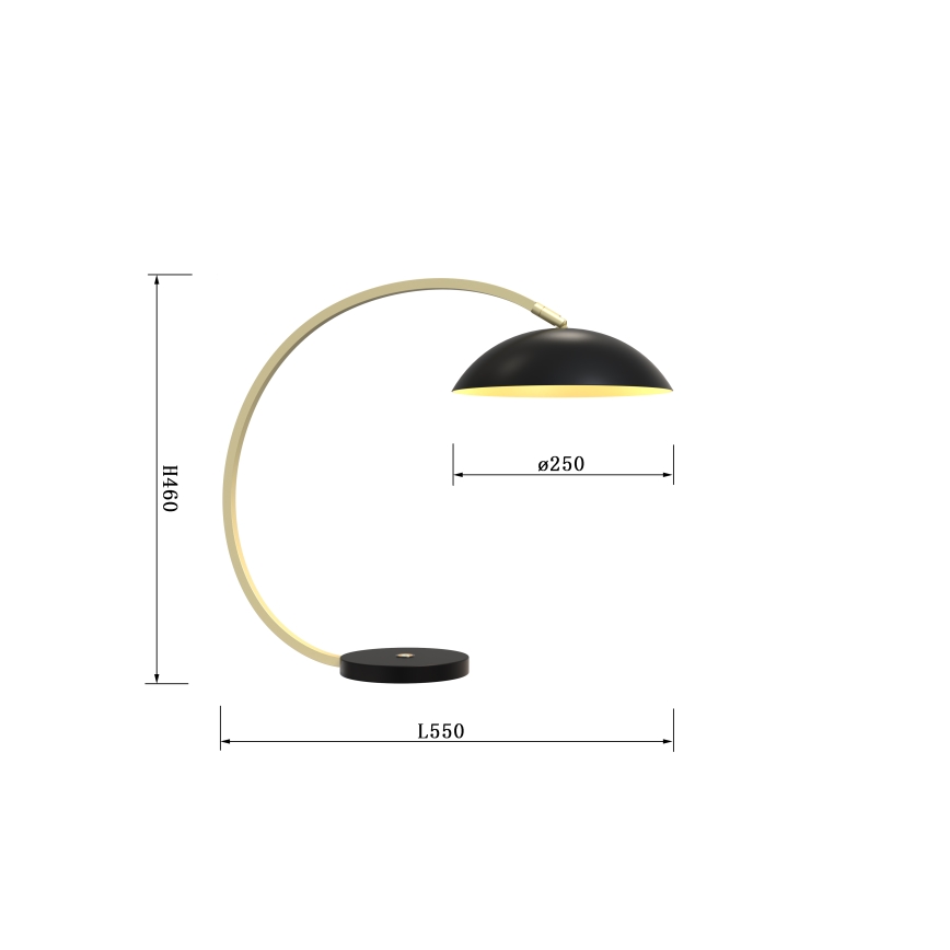 Wofi 8001-104 - LED Dimbar bordslampa med touch ROSCOFF LED/10,5W/230V svart/guld