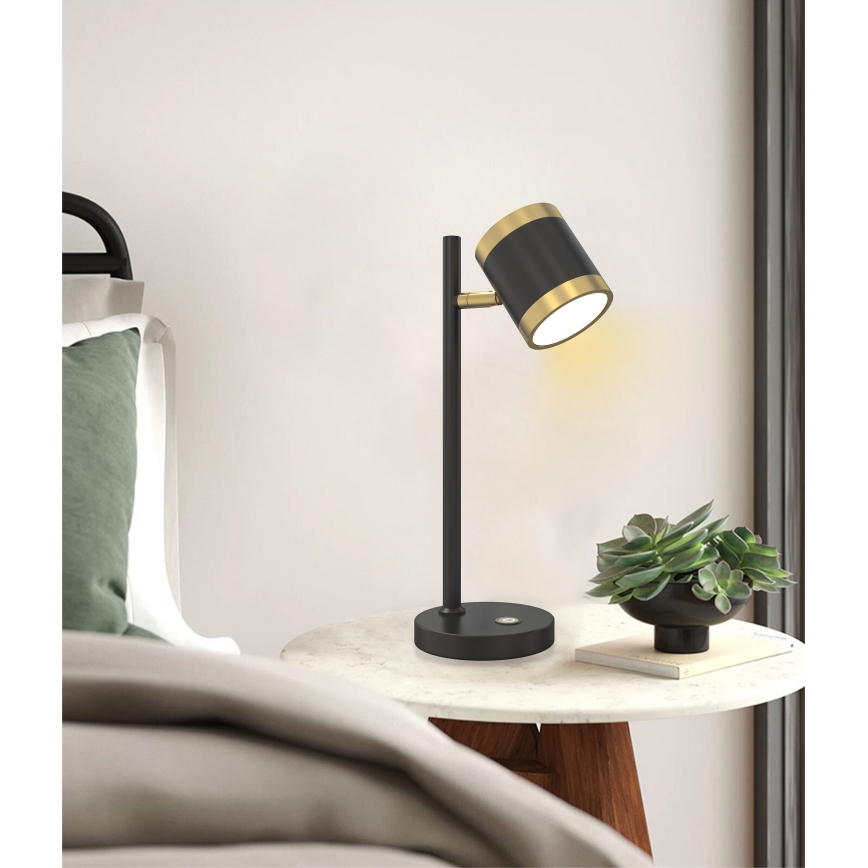 Wofi 8003-104S - LED Dimbar bordslampa TOULOUSE LED/10W/230V svart/guld