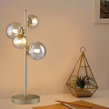 Wofi 8014.04.14.9000 - LED bordslampa VILLA 4xG9/3W/230V gyllene
