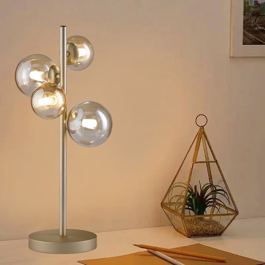 Wofi 8014.04.14.9000 - LED bordslampa VILLA 4xG9/3W/230V gyllene