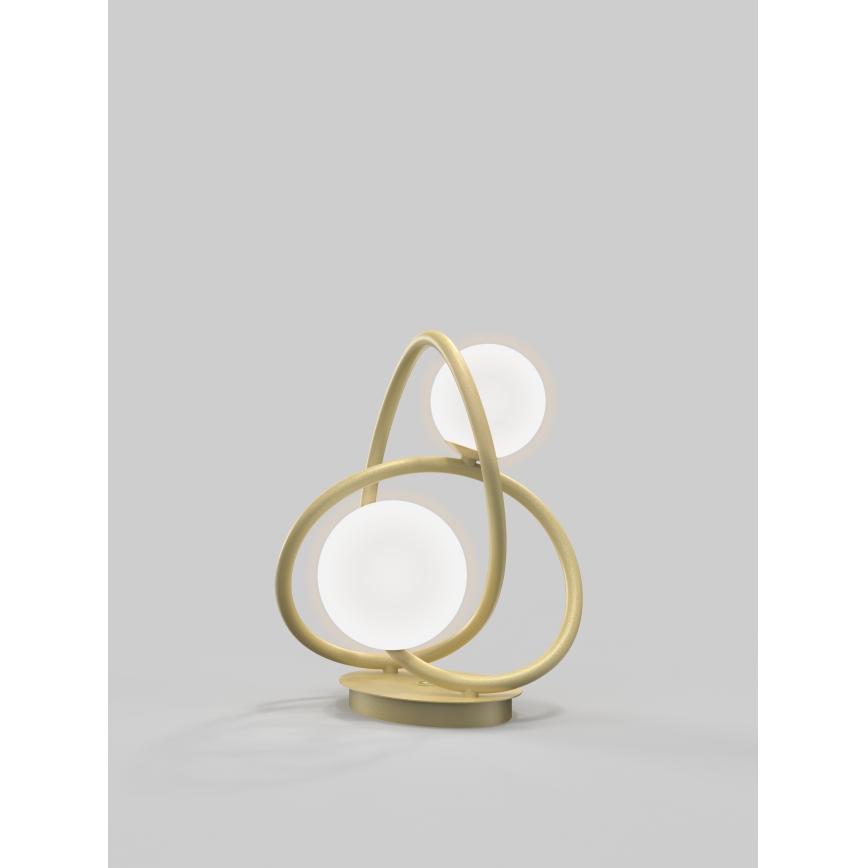 Wofi 8014-201 - LED bordslampa NANCY 2xG9/3,5W/230V guld/vit