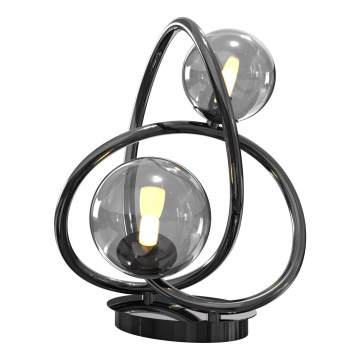 Wofi 8014-205 - LED bordslampa NANCY 2xG9/3,5W/230V svart/skinande krom