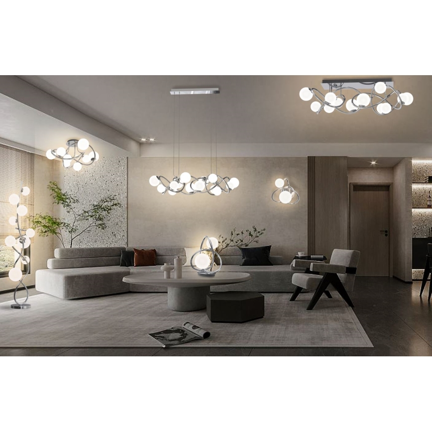 Wofi 8014-207 - LED bordslampa NANCY 2xG9/3,5W/230V skinande krom