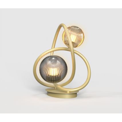 Wofi 8015-204 - LED bordslampa METZ 2xG9/3,5W/230V guld/grå