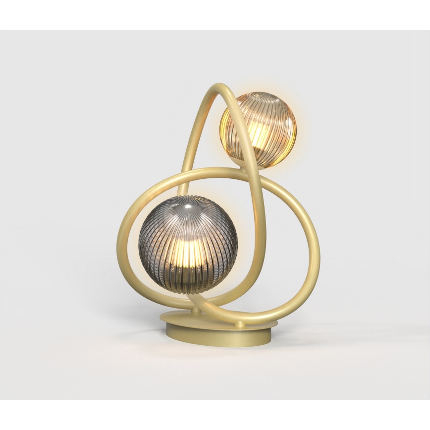 Wofi 8015-204 - LED bordslampa METZ 2xG9/3,5W/230V guld/grå