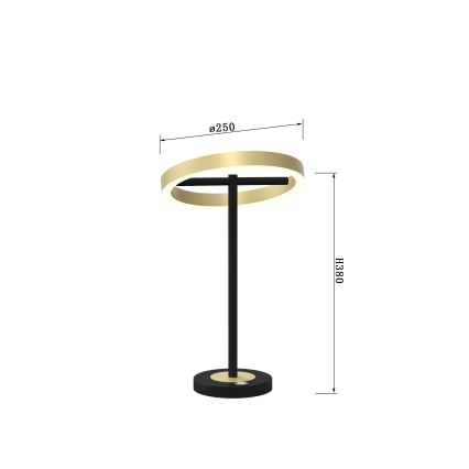 Wofi 8016-104 - LED Dimbar bordslampa med touch BREST LED/10,5W/230V svart/guld