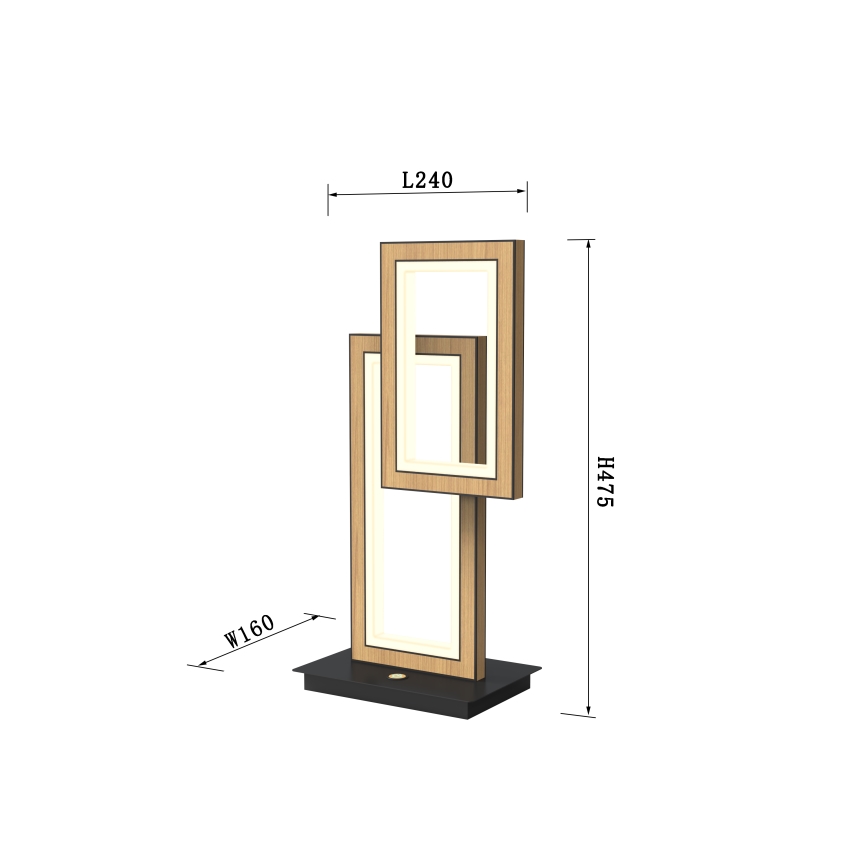 Wofi 8023-206 - LED dimbar touchbordslampa PESCARA LED/21W/230V