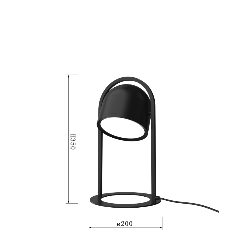 Wofi 8045-102 - LED Dimbar bordslampa med touch NIZZA LED/10,5W/230V svart
