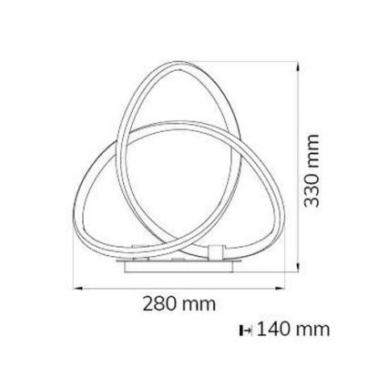Wofi 8134.01.88.9000 - LED Dimbar bordslampa INDIGO LED/19W/230V