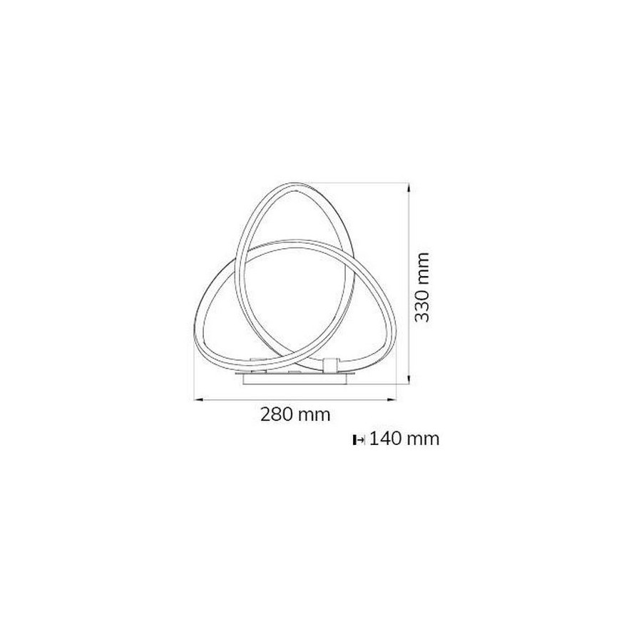 Wofi 8134.01.88.9000 - LED Dimbar bordslampa INDIGO LED/19W/230V