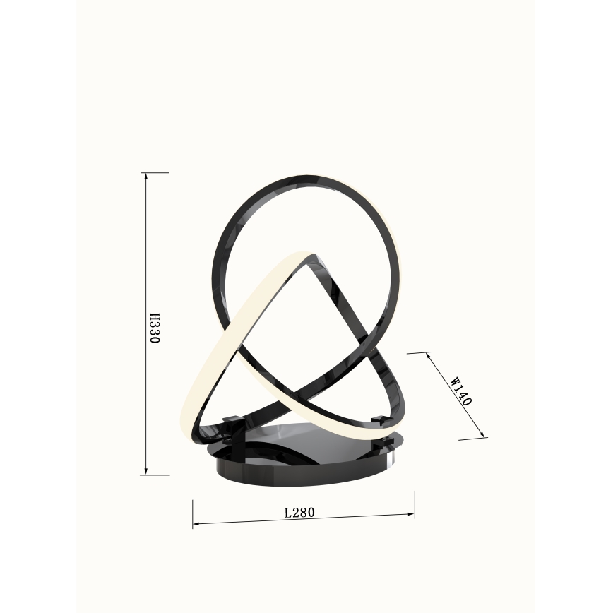 Wofi 8134-105 - LED Dimbar bordslampa med touch INDIGO LED/10,5W/230V svart/skinande krom