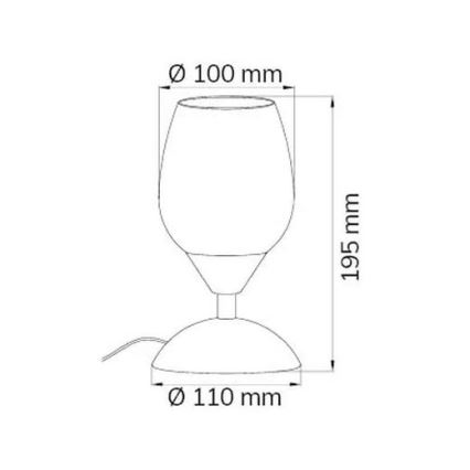 Wofi 814101640500 - Dimbar touch bordslampa FLAME 1xE14/60W/230V