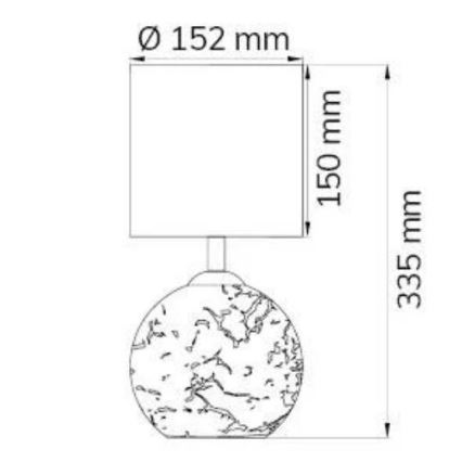 Wofi 8149.02.13.6012 - Bordslampa CARMEN 1xE14/40W/230V + 1xG9/10W gyllene