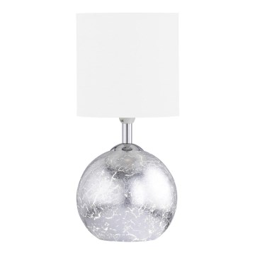 Wofi 8149.02.70.6006 - Bordslampa CARMEN 1xE14/40W/230V + 1xG9/10W silver