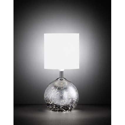 Wofi 8149.02.70.6006 - Bordslampa CARMEN 1xE14/40W/230V + 1xG9/10W silver