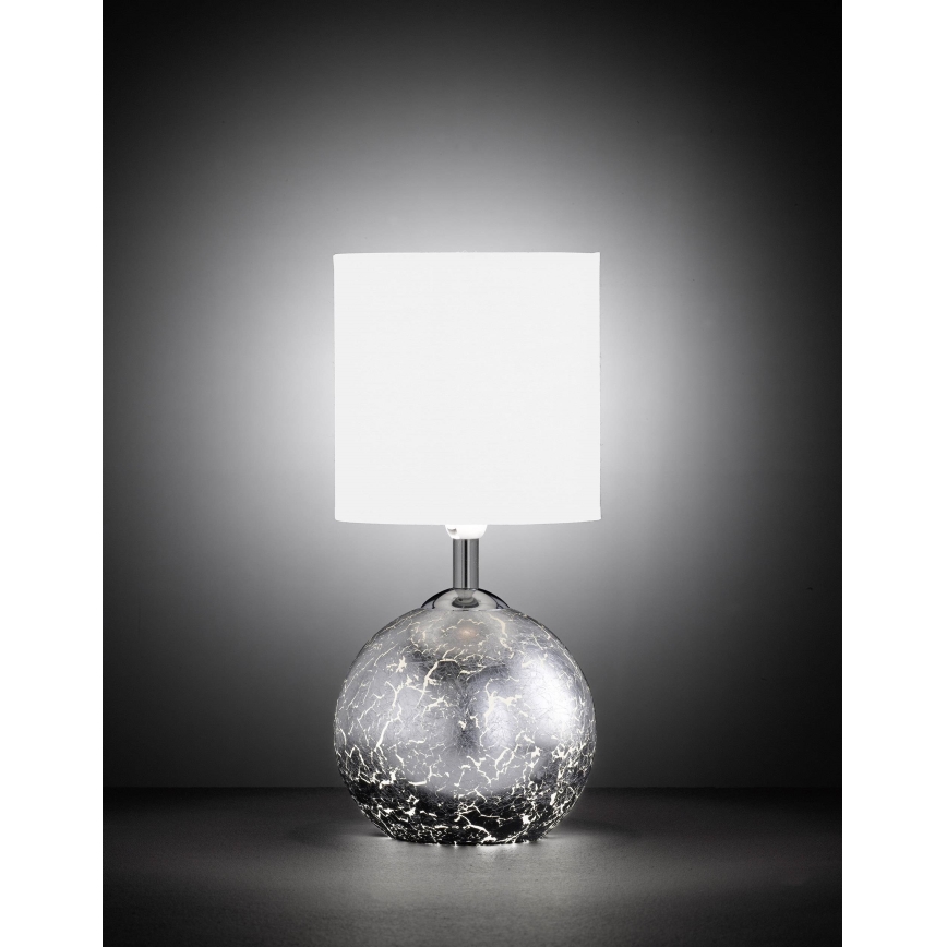 Wofi 8149.02.70.6006 - Bordslampa CARMEN 1xE14/40W/230V + 1xG9/10W silver
