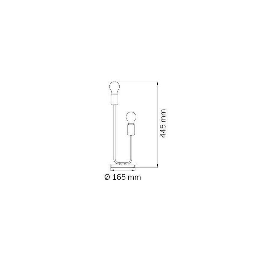 Wofi 8255.02.10.8000 - Lampstativ YORK 2xE27/60W/230V