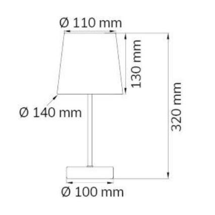 Wofi 8324.01.94.8000 - Bordslampa CESENA 1xE14/42W/230V rosa