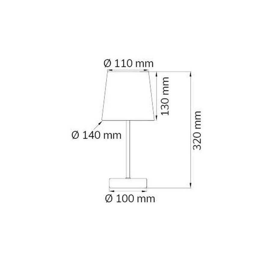 Wofi 832401060000 - Bordslampa CESENA 1xE14/42W/230V vit