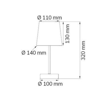 Wofi 832401178000 - Bordslampa CESENA 1xE14/42W/230V grön