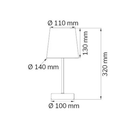 Wofi 832401949000 - Bordslampa CESENA 1xE14/42W/230V rosa