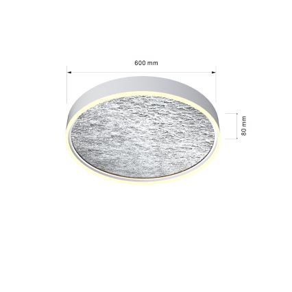 Wofi 9002-103L - LED Dimbar taklampa BORDEAUX LED/60W/230V silver