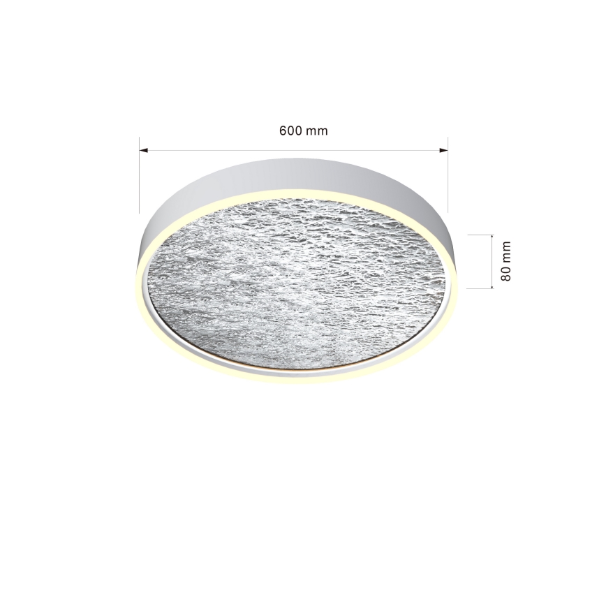 Wofi 9002-103L - LED Dimbar taklampa BORDEAUX LED/60W/230V silver