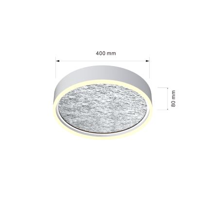 Wofi 9002-103M - LED Dimbar taklampa BORDEAUX LED/37W/230V silver