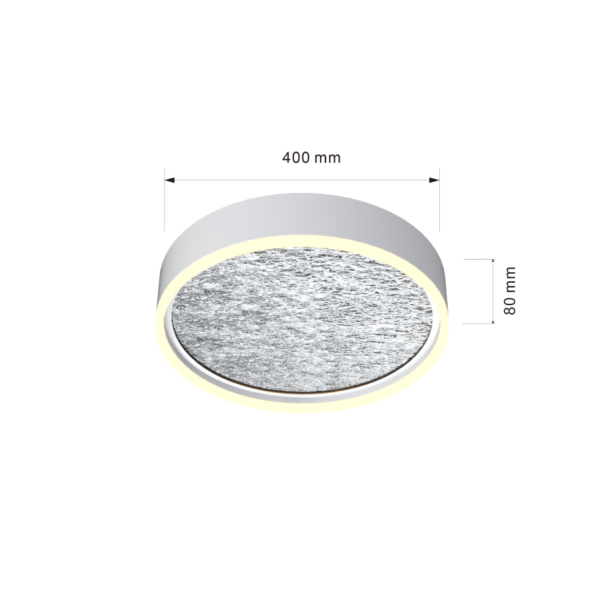 Wofi 9002-103M - LED Dimbar taklampa BORDEAUX LED/37W/230V silver