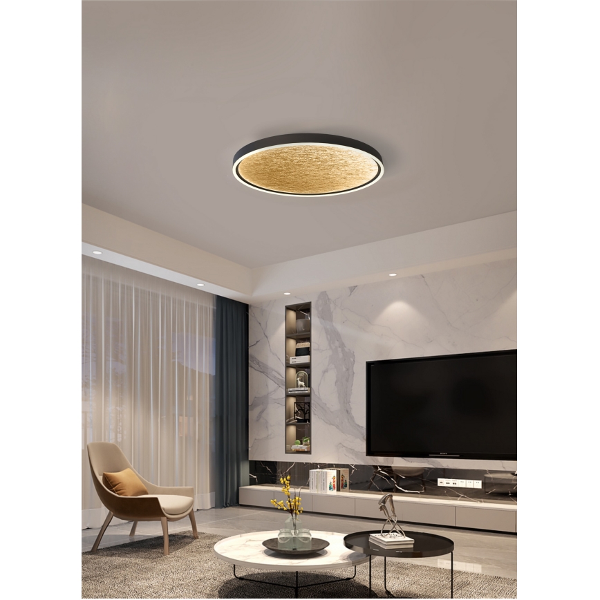 Wofi 9002-104L - LED Dimbar taklampa BORDEAUX LED/60W/230V svart/guld