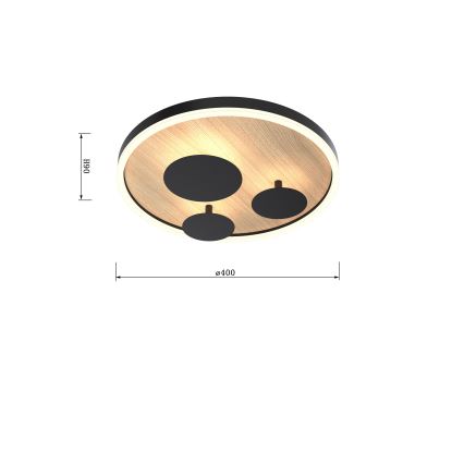 Wofi 9013-306S - LED dimbar taklampa REIMS LED/26W/230V