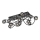 Wofi 9014-1205 - LED ytmonterad ljuskrona NANCY 12xG9/3,5W/230V svart/skinande krom