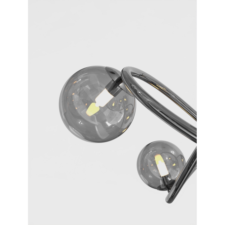 Wofi 9014-805 - LED ytmonterad ljuskrona NANCY 8xG9/3,5W/230V svart/skinande krom