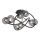 Wofi 9014-805 - LED ytmonterad ljuskrona NANCY 8xG9/3,5W/230V svart/skinande krom