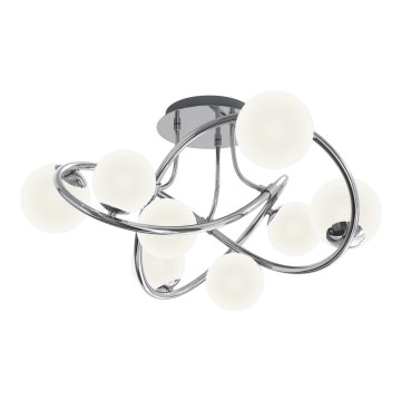 Wofi 9014-807 - LED fäst ljuskrona NANCY 8xG9/3,5W/230V skinande krom