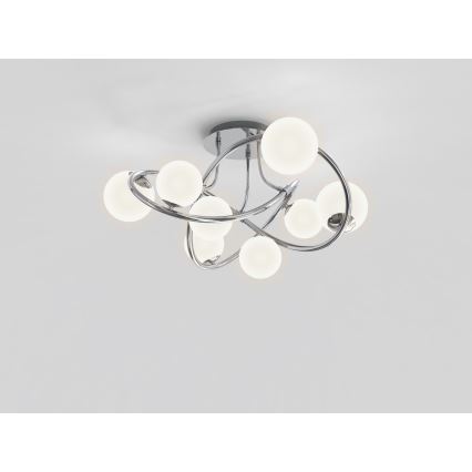 Wofi 9014-807 - LED fäst ljuskrona NANCY 8xG9/3,5W/230V skinande krom