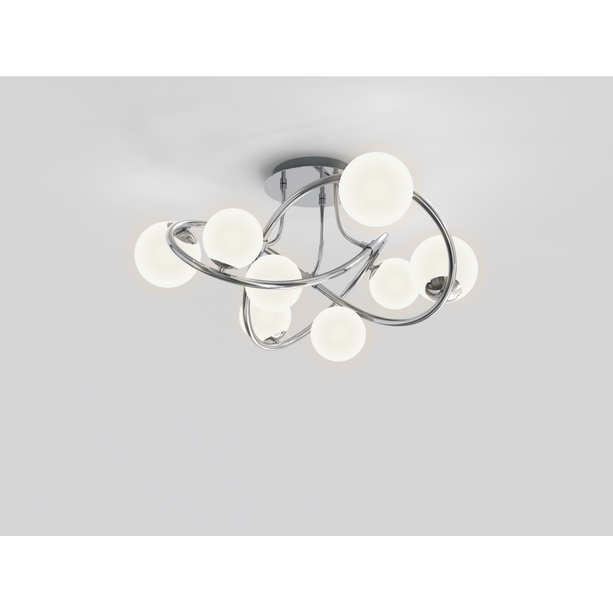 Wofi 9014-807 - LED fäst ljuskrona NANCY 8xG9/3,5W/230V skinande krom