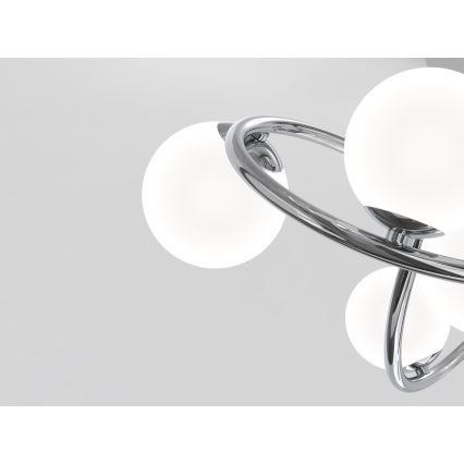 Wofi 9014-807 - LED fäst ljuskrona NANCY 8xG9/3,5W/230V skinande krom