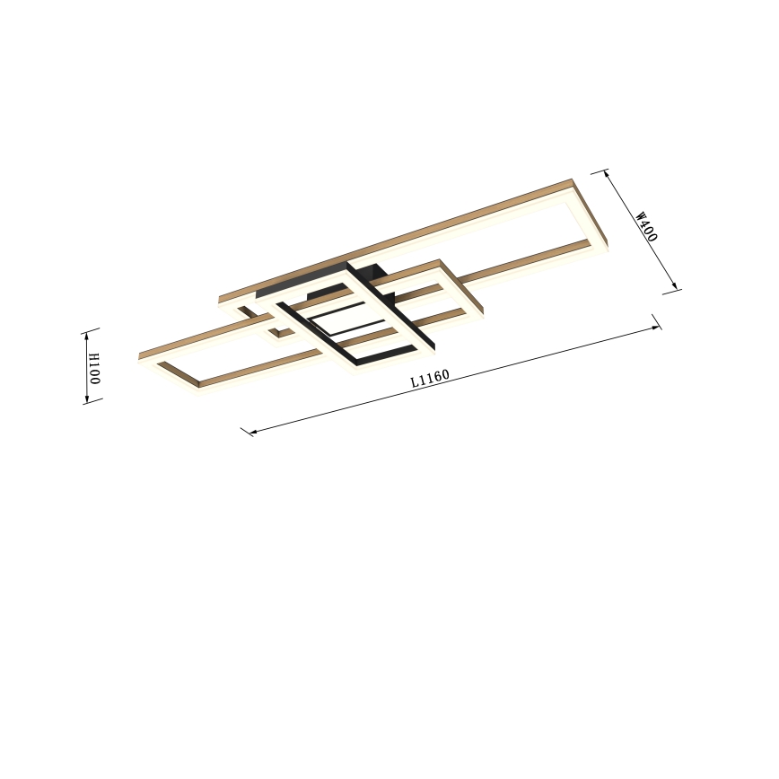 Wofi 9022-306L - LED dimbar taklampa MATERA LED/57W/230V