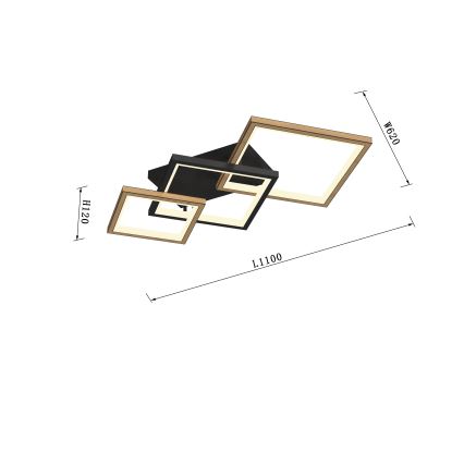 Wofi 9022-306M - LED Dimbart takarmatur MATERA LED/37W/230V