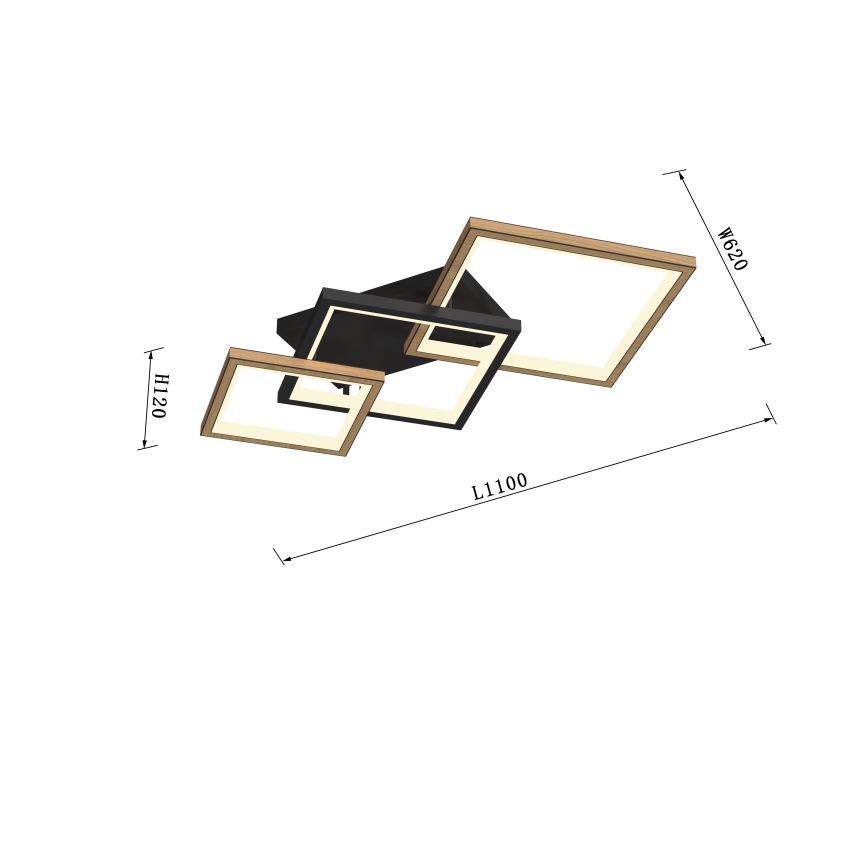 Wofi 9022-306M - LED Dimbart takarmatur MATERA LED/37W/230V