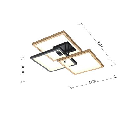 Wofi 9022-306S - LED Dimbar taklampa MATERA LED/40W/230V