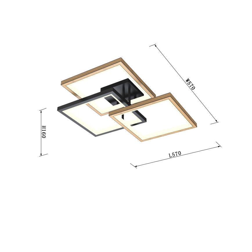 Wofi 9022-306S - LED Dimbar taklampa MATERA LED/40W/230V