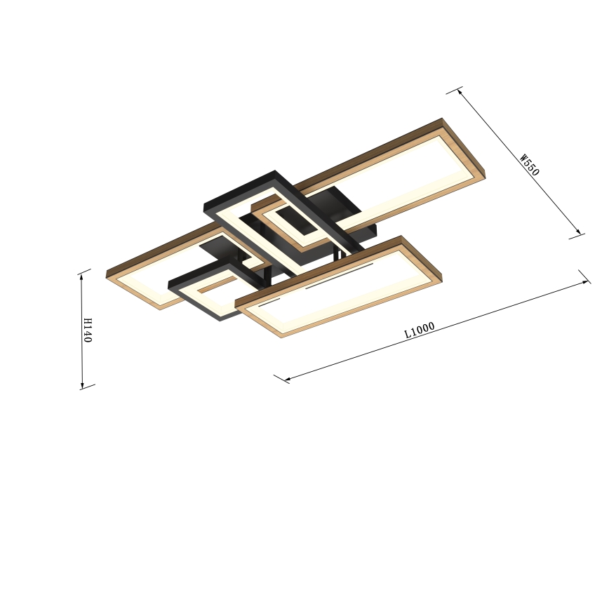 Wofi 9022-506 - LED dimbar taklampa MATERA LED/60W/230V