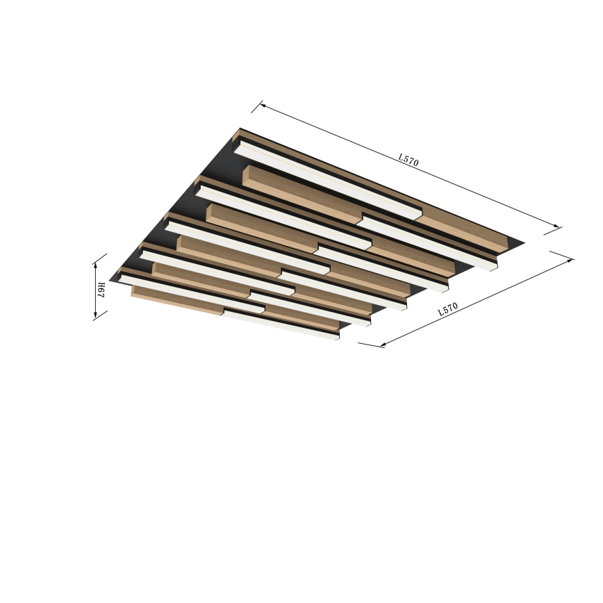 Wofi 9031-1006 - LED Dimbar taklampa PALERMO LED/40W/230V gummiträd