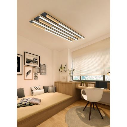 Wofi 9031-506L - LED Dimbart takarmatur PALERMO LED/57W/230V gummiträd