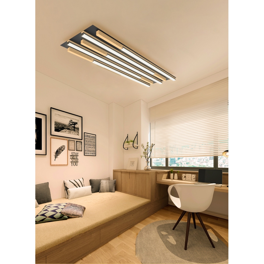 Wofi 9031-506L - LED Dimbart takarmatur PALERMO LED/57W/230V gummiträd