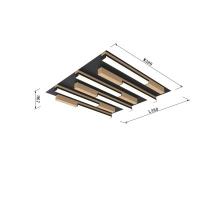 Wofi 9031-606 - LED Dimbart takarmatur PALERMO LED/26W/230V gummiträd