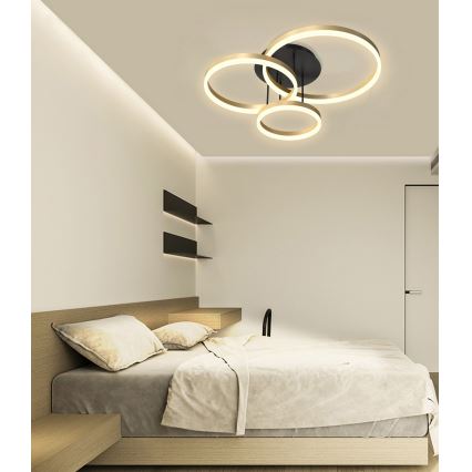 Wofi 9049-401 - LED dimbar taklampa PERPIGNAN LED/51W/230V guld
