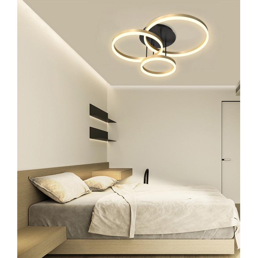 Wofi 9049-401 - LED dimbar taklampa PERPIGNAN LED/51W/230V guld